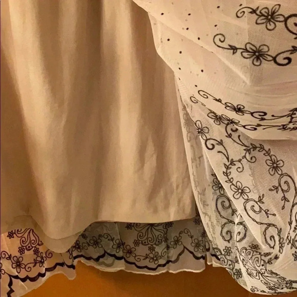 Knit skirt with lace overlay - Picture 5 of 8